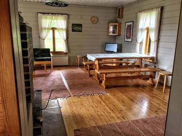 Фото номера Коттедж с 5 спальнями и сауной Дома для отпуска Villa Rentola г. Pääjärvi 76